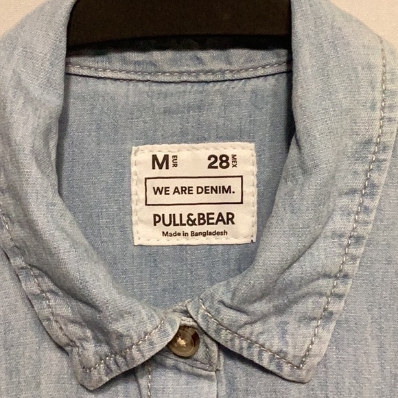 Pull & Bear denim shirt dress size medium - Picture 4 of 7
